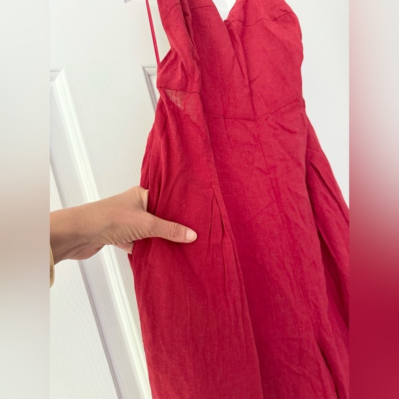 Anthropologie The Carrie Linen- Blend Wide-Leg Jumpsuit, Size M - Picture 7 of 12